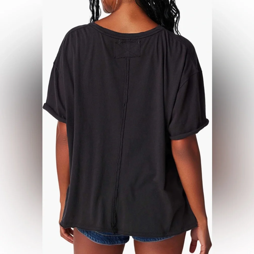 Free People NWT Nina Oversized Crewneck Short Sleeve 100% Cotton T-Shirt small - Picture 5 of 15